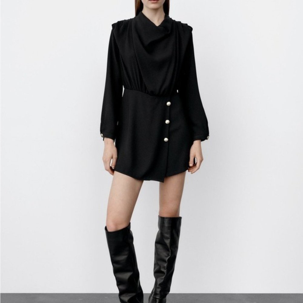 ZARA GOLD BUTTON ROMPER